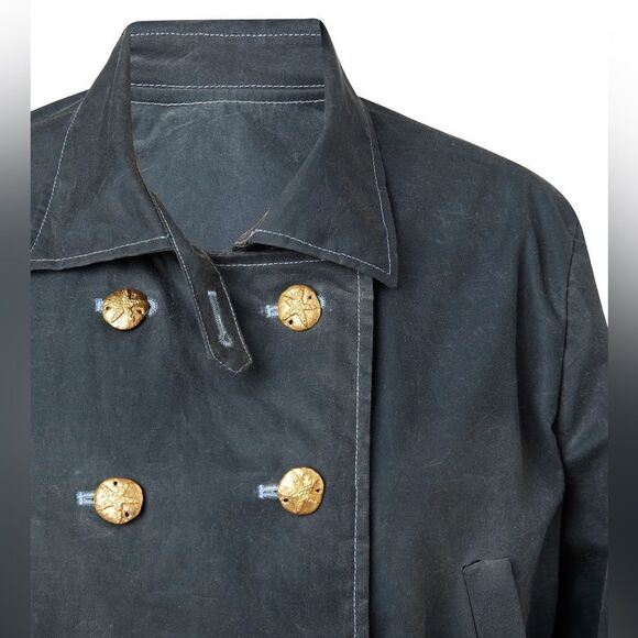 NWT Alix of Bohemia Marina Double-Breasted Waxed-Cotton Jacket sz XS $1,740 - Picture 3 of 5